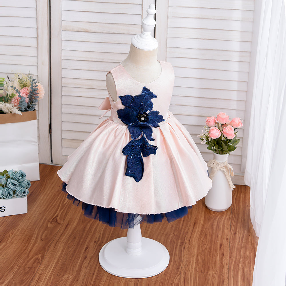 TULIP DRESS- PINK AND BLUE